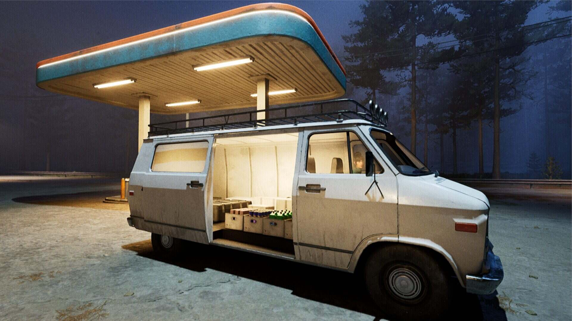 离场前：加油站/Before Exit Gas Station Midnight